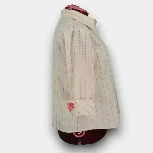 JESSICA‎ Plus ladies button down 3/4 sleeve shirt pink size 18W - Picture 3 of 9